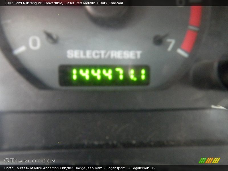 Laser Red Metallic / Dark Charcoal 2002 Ford Mustang V6 Convertible