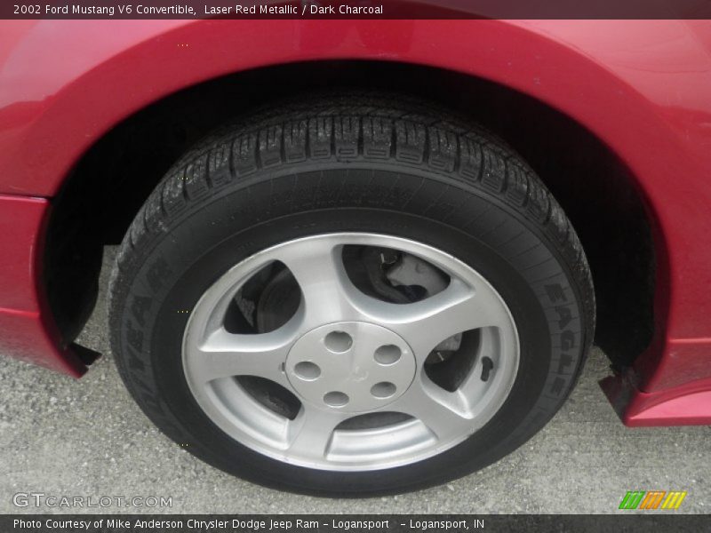 Laser Red Metallic / Dark Charcoal 2002 Ford Mustang V6 Convertible