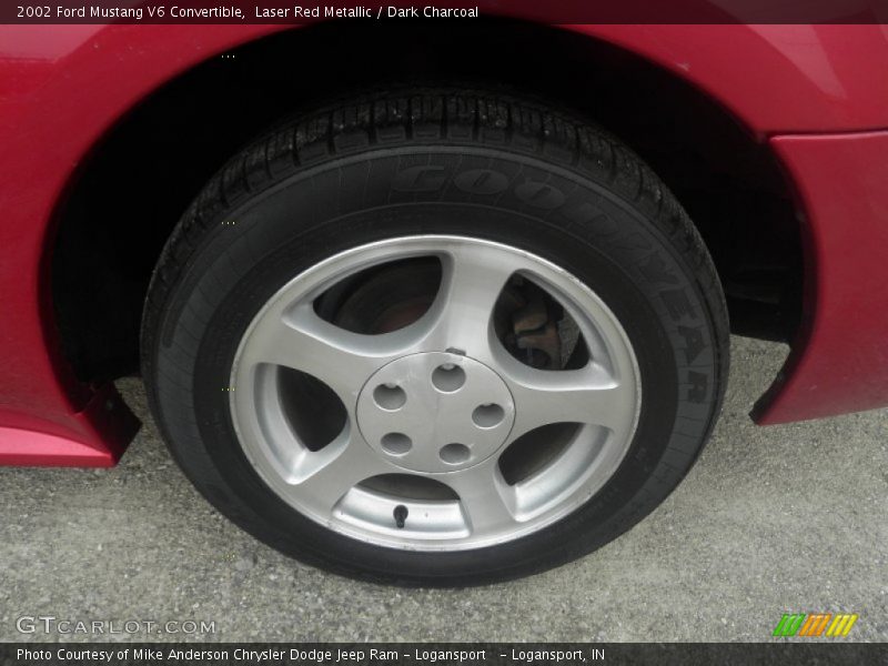 Laser Red Metallic / Dark Charcoal 2002 Ford Mustang V6 Convertible