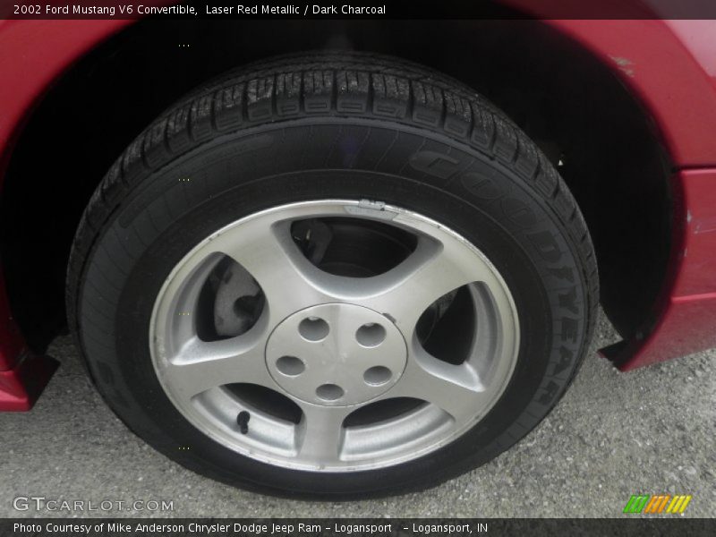 Laser Red Metallic / Dark Charcoal 2002 Ford Mustang V6 Convertible