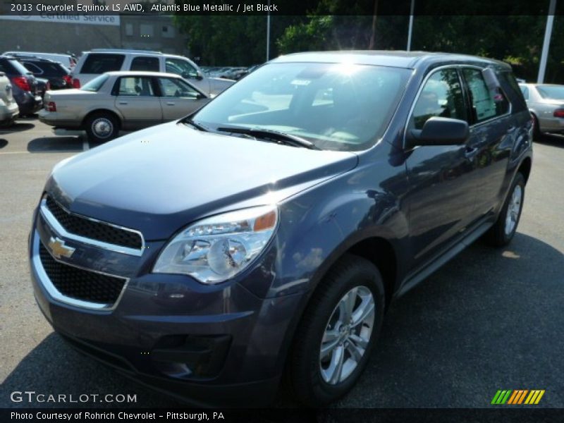 Atlantis Blue Metallic / Jet Black 2013 Chevrolet Equinox LS AWD