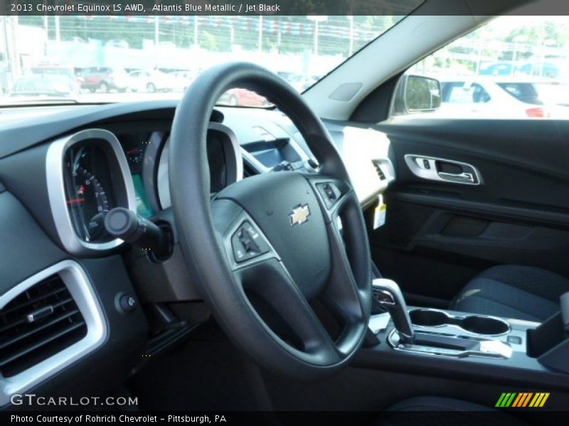 Atlantis Blue Metallic / Jet Black 2013 Chevrolet Equinox LS AWD