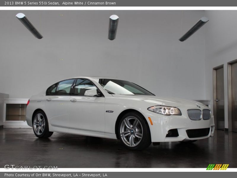 Alpine White / Cinnamon Brown 2013 BMW 5 Series 550i Sedan