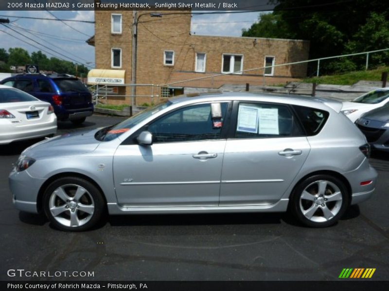 Sunlight Silver Metallic / Black 2006 Mazda MAZDA3 s Grand Touring Hatchback