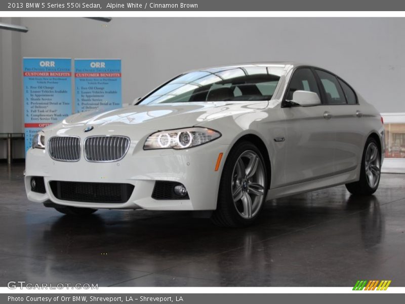 Alpine White / Cinnamon Brown 2013 BMW 5 Series 550i Sedan
