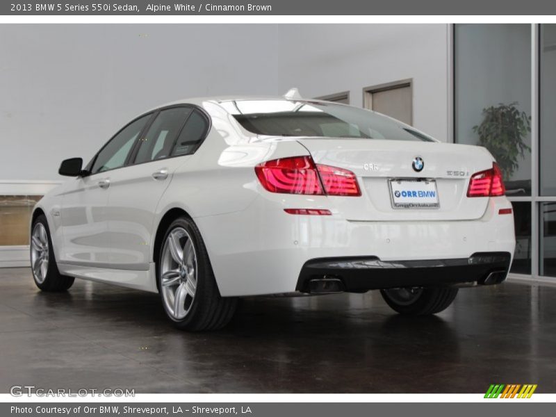Alpine White / Cinnamon Brown 2013 BMW 5 Series 550i Sedan
