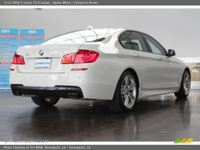 Alpine White / Cinnamon Brown 2013 BMW 5 Series 550i Sedan
