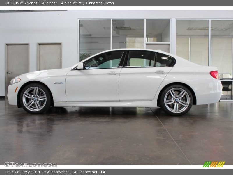 Alpine White / Cinnamon Brown 2013 BMW 5 Series 550i Sedan