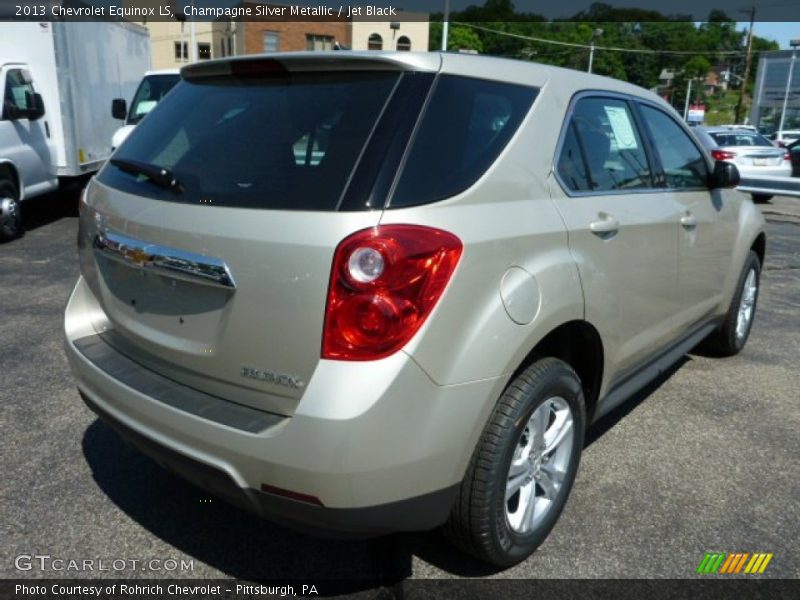 Champagne Silver Metallic / Jet Black 2013 Chevrolet Equinox LS