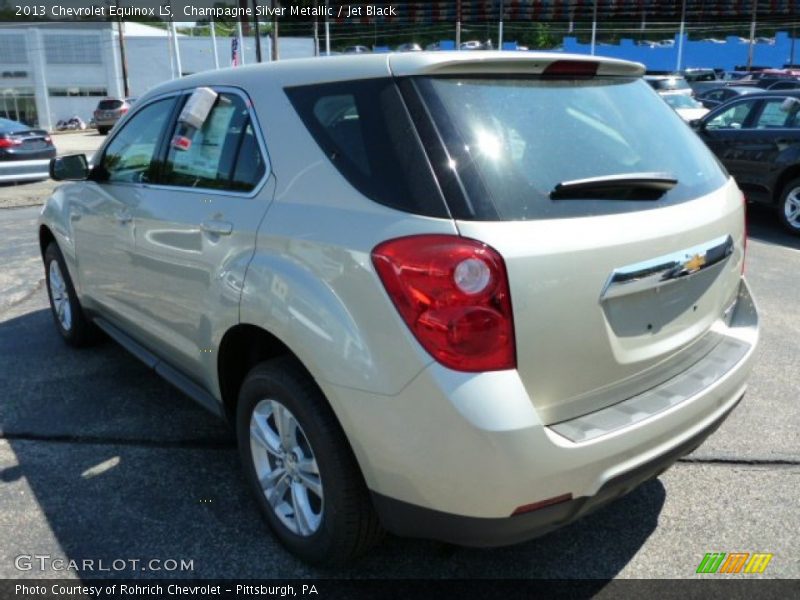 Champagne Silver Metallic / Jet Black 2013 Chevrolet Equinox LS