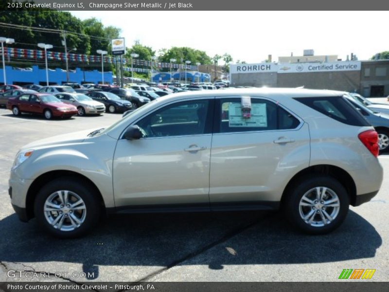 Champagne Silver Metallic / Jet Black 2013 Chevrolet Equinox LS