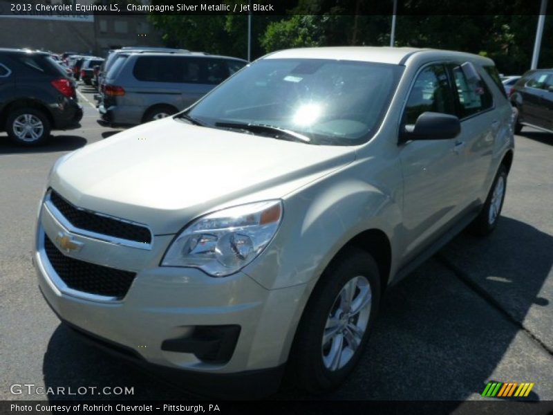 Champagne Silver Metallic / Jet Black 2013 Chevrolet Equinox LS