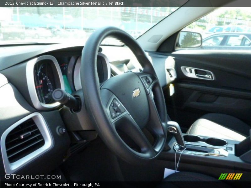 Champagne Silver Metallic / Jet Black 2013 Chevrolet Equinox LS