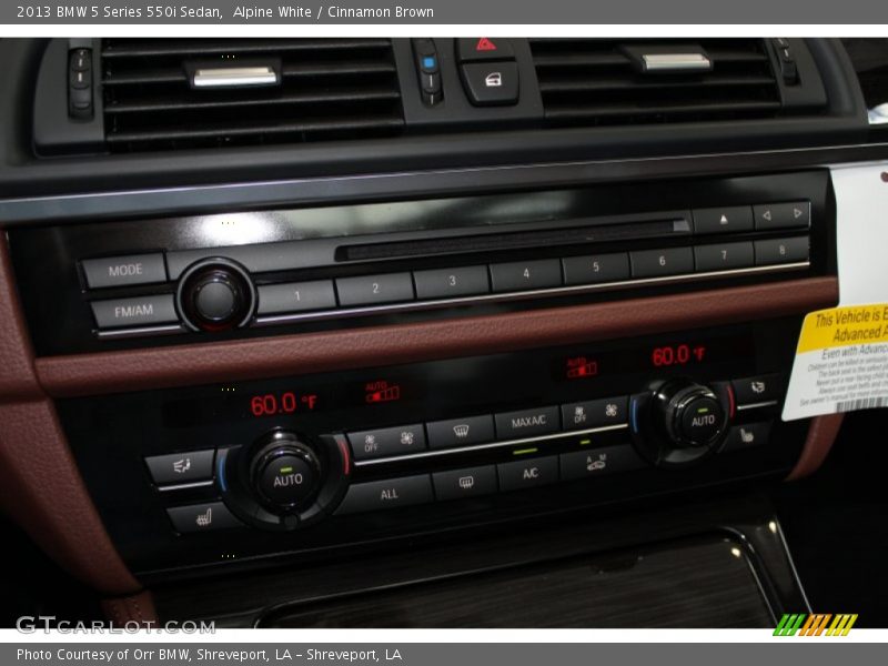 Alpine White / Cinnamon Brown 2013 BMW 5 Series 550i Sedan