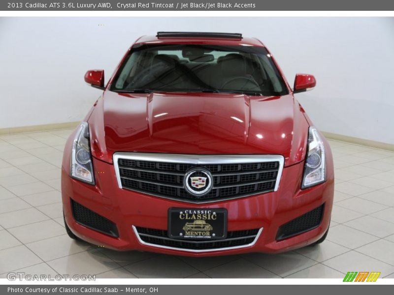 Crystal Red Tintcoat / Jet Black/Jet Black Accents 2013 Cadillac ATS 3.6L Luxury AWD