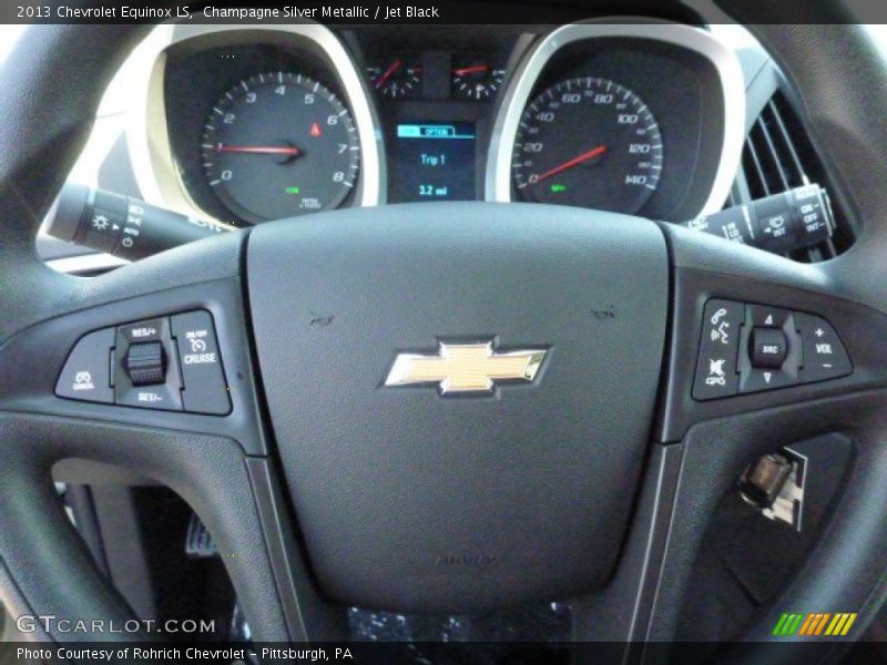 Champagne Silver Metallic / Jet Black 2013 Chevrolet Equinox LS