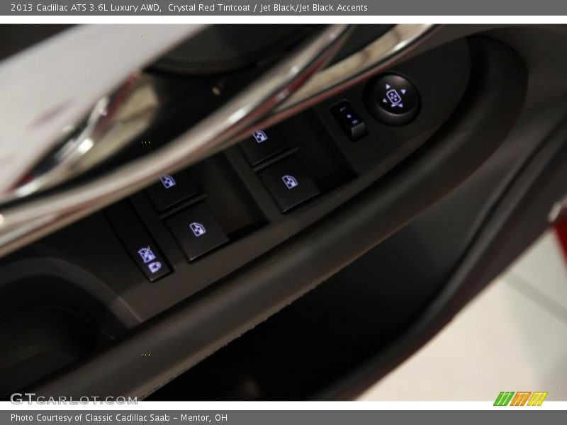 Crystal Red Tintcoat / Jet Black/Jet Black Accents 2013 Cadillac ATS 3.6L Luxury AWD