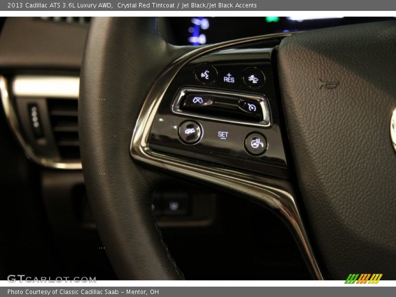 Crystal Red Tintcoat / Jet Black/Jet Black Accents 2013 Cadillac ATS 3.6L Luxury AWD