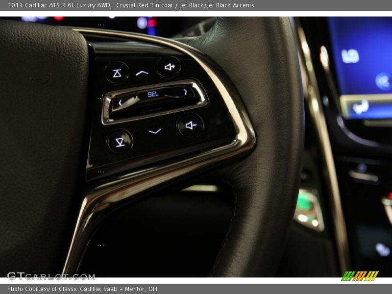 Crystal Red Tintcoat / Jet Black/Jet Black Accents 2013 Cadillac ATS 3.6L Luxury AWD