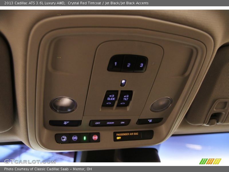 Crystal Red Tintcoat / Jet Black/Jet Black Accents 2013 Cadillac ATS 3.6L Luxury AWD