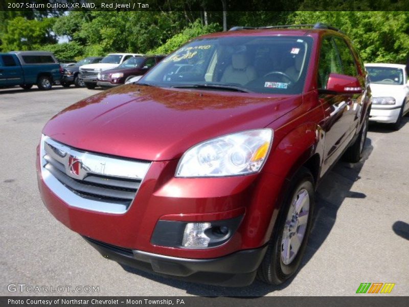 Red Jewel / Tan 2007 Saturn Outlook XR AWD