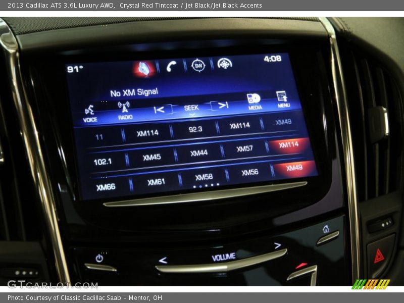 Crystal Red Tintcoat / Jet Black/Jet Black Accents 2013 Cadillac ATS 3.6L Luxury AWD