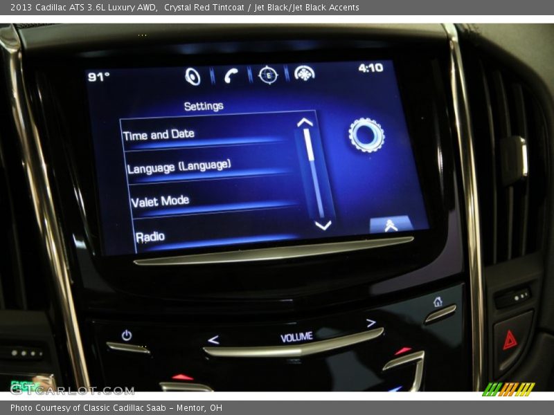 Crystal Red Tintcoat / Jet Black/Jet Black Accents 2013 Cadillac ATS 3.6L Luxury AWD
