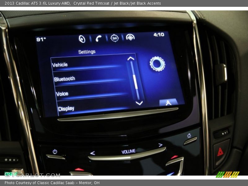 Crystal Red Tintcoat / Jet Black/Jet Black Accents 2013 Cadillac ATS 3.6L Luxury AWD