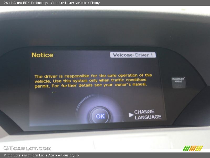 Graphite Luster Metallic / Ebony 2014 Acura RDX Technology