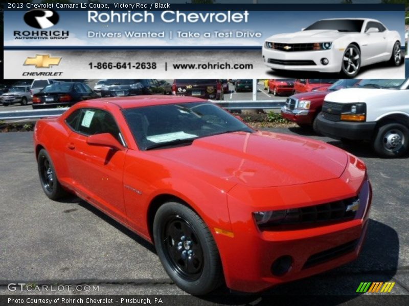 Victory Red / Black 2013 Chevrolet Camaro LS Coupe