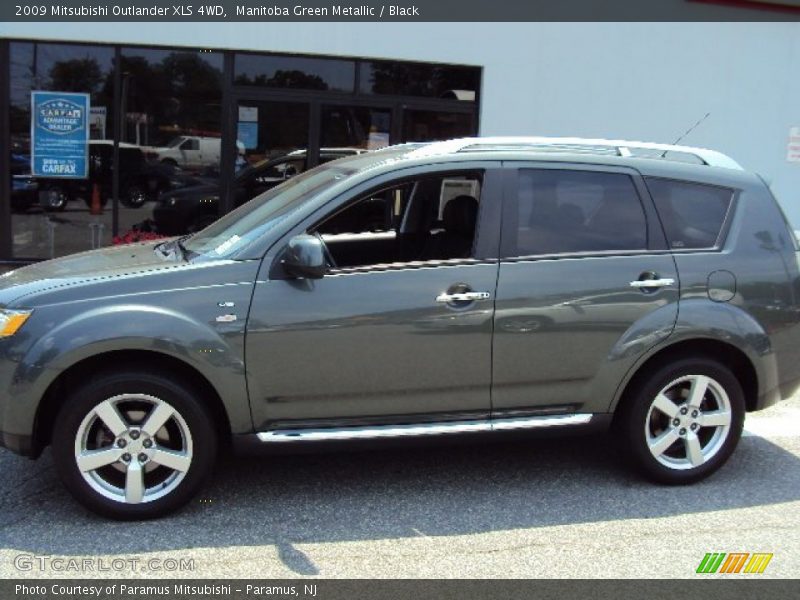 Manitoba Green Metallic / Black 2009 Mitsubishi Outlander XLS 4WD