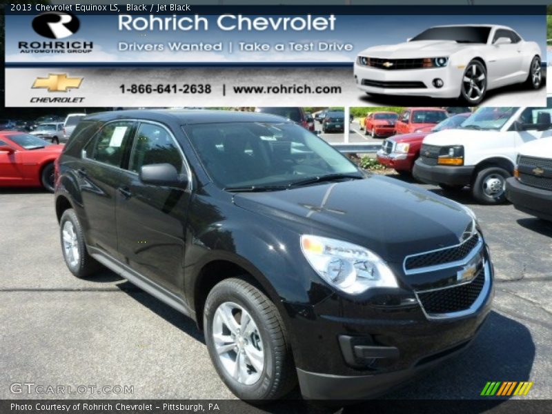 Black / Jet Black 2013 Chevrolet Equinox LS