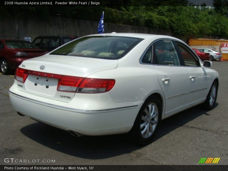 Powder White Pearl / Beige 2008 Hyundai Azera Limited