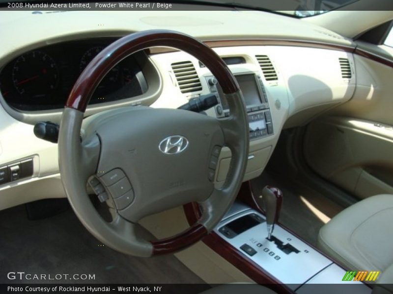 Powder White Pearl / Beige 2008 Hyundai Azera Limited