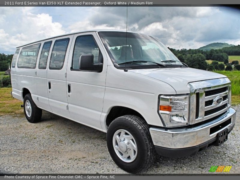 Oxford White / Medium Flint 2011 Ford E Series Van E350 XLT Extended Passenger