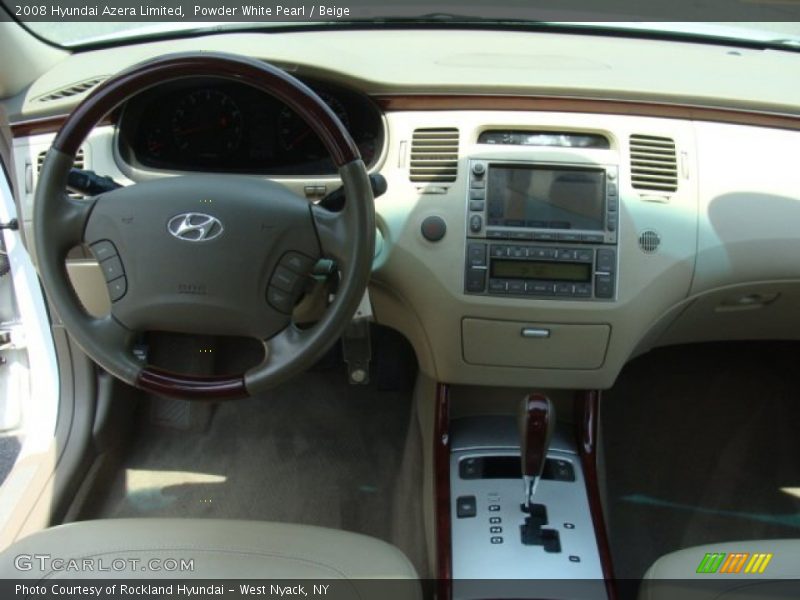 Powder White Pearl / Beige 2008 Hyundai Azera Limited