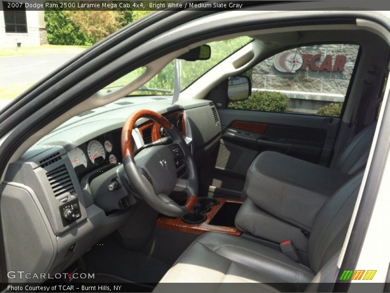 Bright White / Medium Slate Gray 2007 Dodge Ram 2500 Laramie Mega Cab 4x4