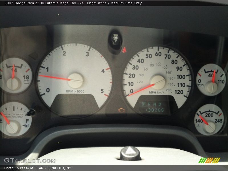 Bright White / Medium Slate Gray 2007 Dodge Ram 2500 Laramie Mega Cab 4x4