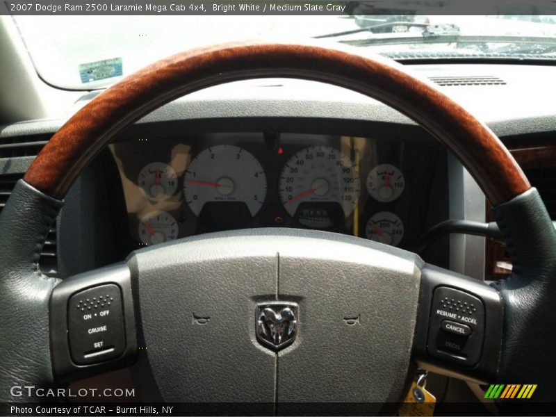 Bright White / Medium Slate Gray 2007 Dodge Ram 2500 Laramie Mega Cab 4x4