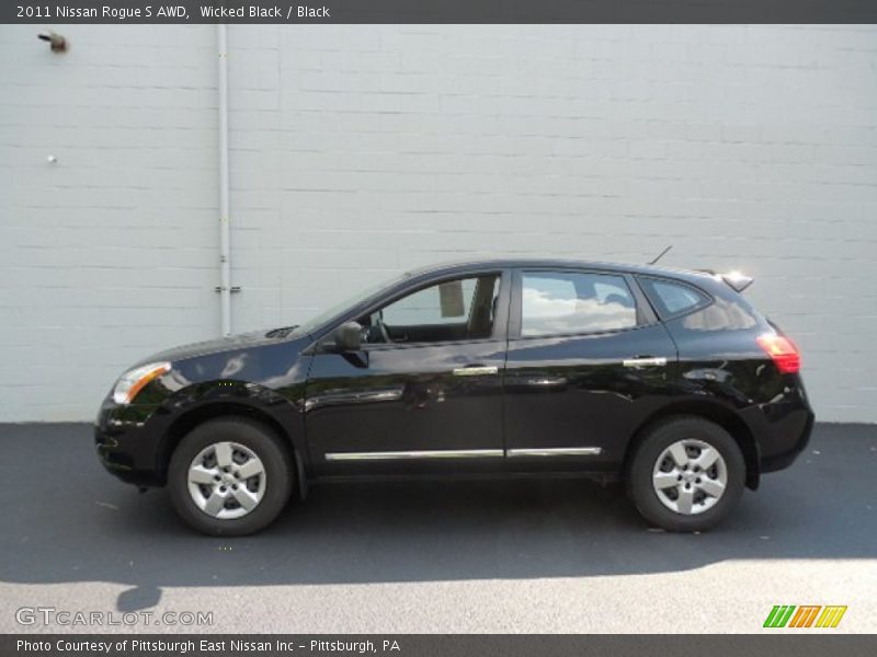 Wicked Black / Black 2011 Nissan Rogue S AWD