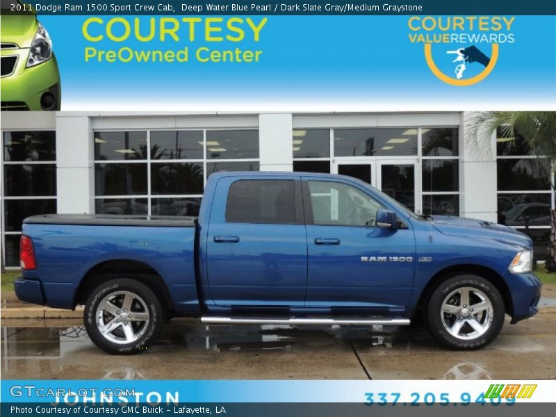 Deep Water Blue Pearl / Dark Slate Gray/Medium Graystone 2011 Dodge Ram 1500 Sport Crew Cab
