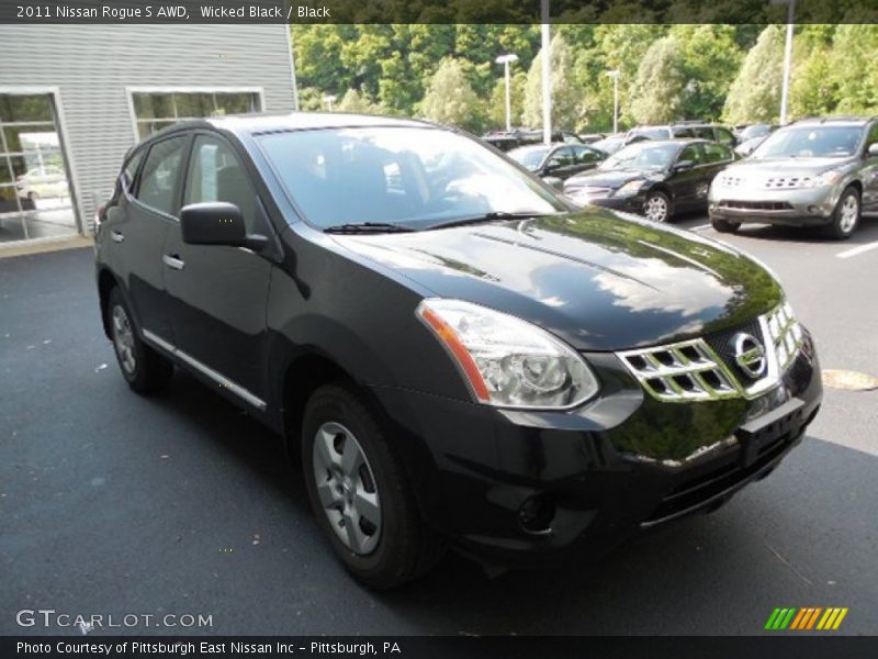 Wicked Black / Black 2011 Nissan Rogue S AWD
