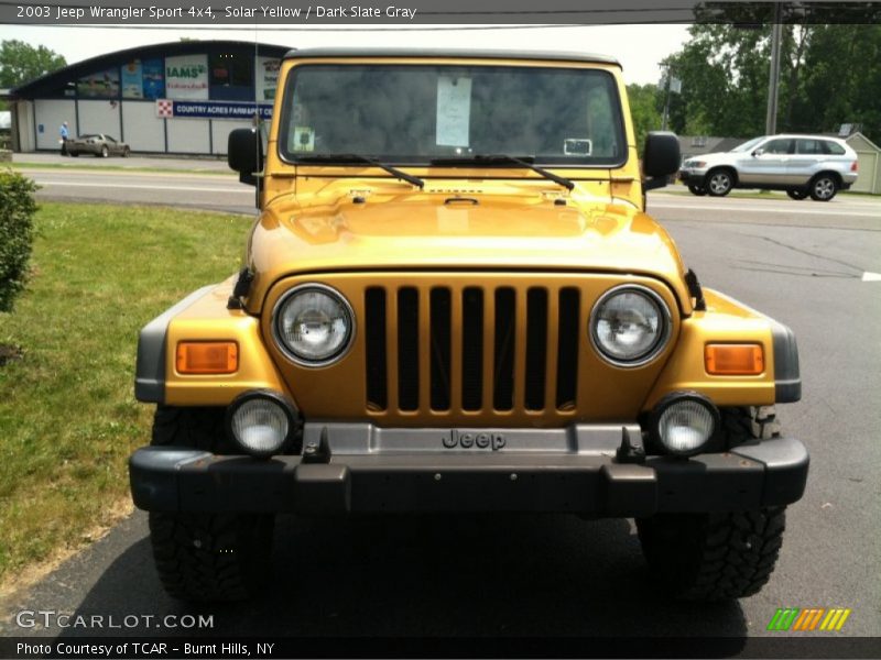 Solar Yellow / Dark Slate Gray 2003 Jeep Wrangler Sport 4x4