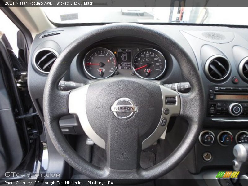 Wicked Black / Black 2011 Nissan Rogue S AWD