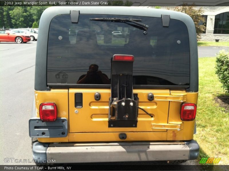 Solar Yellow / Dark Slate Gray 2003 Jeep Wrangler Sport 4x4