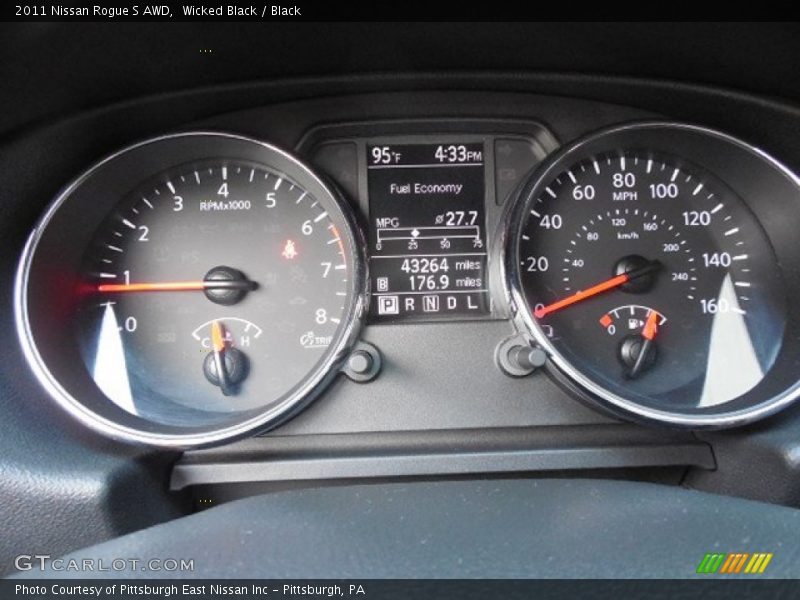 Wicked Black / Black 2011 Nissan Rogue S AWD
