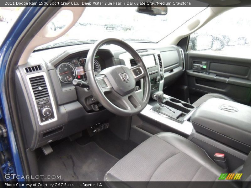 Deep Water Blue Pearl / Dark Slate Gray/Medium Graystone 2011 Dodge Ram 1500 Sport Crew Cab