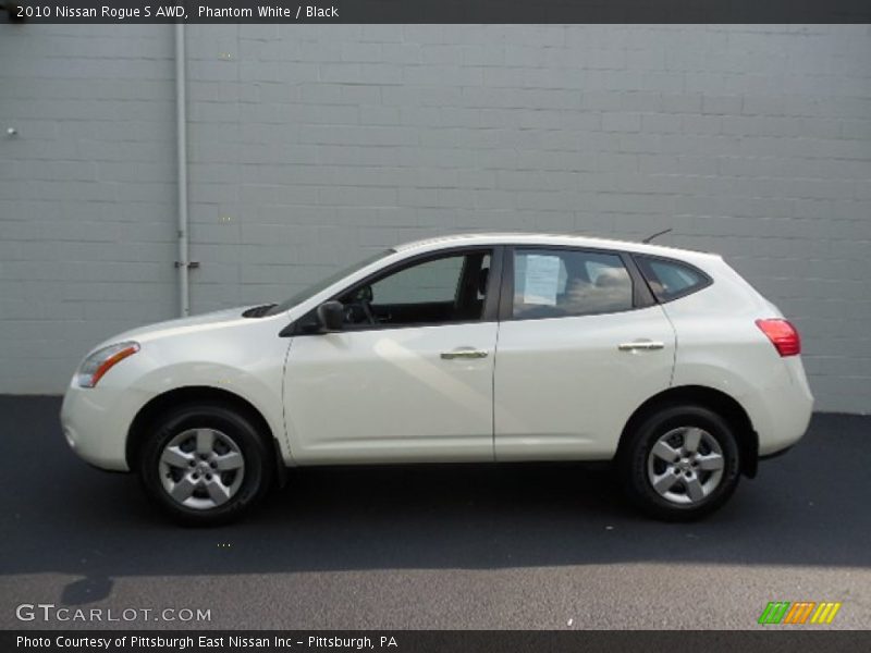 Phantom White / Black 2010 Nissan Rogue S AWD