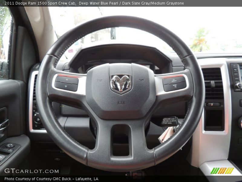 Deep Water Blue Pearl / Dark Slate Gray/Medium Graystone 2011 Dodge Ram 1500 Sport Crew Cab
