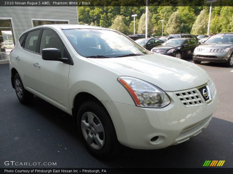 Phantom White / Black 2010 Nissan Rogue S AWD